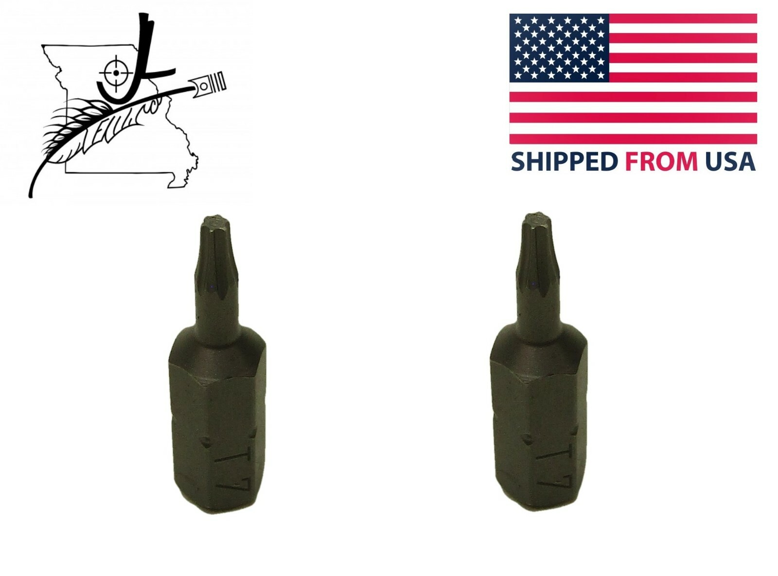 2x T7 Torx Star 25mm Long 1/4" Hex Shank Screwdriver Bit Hardened 1" Replacement