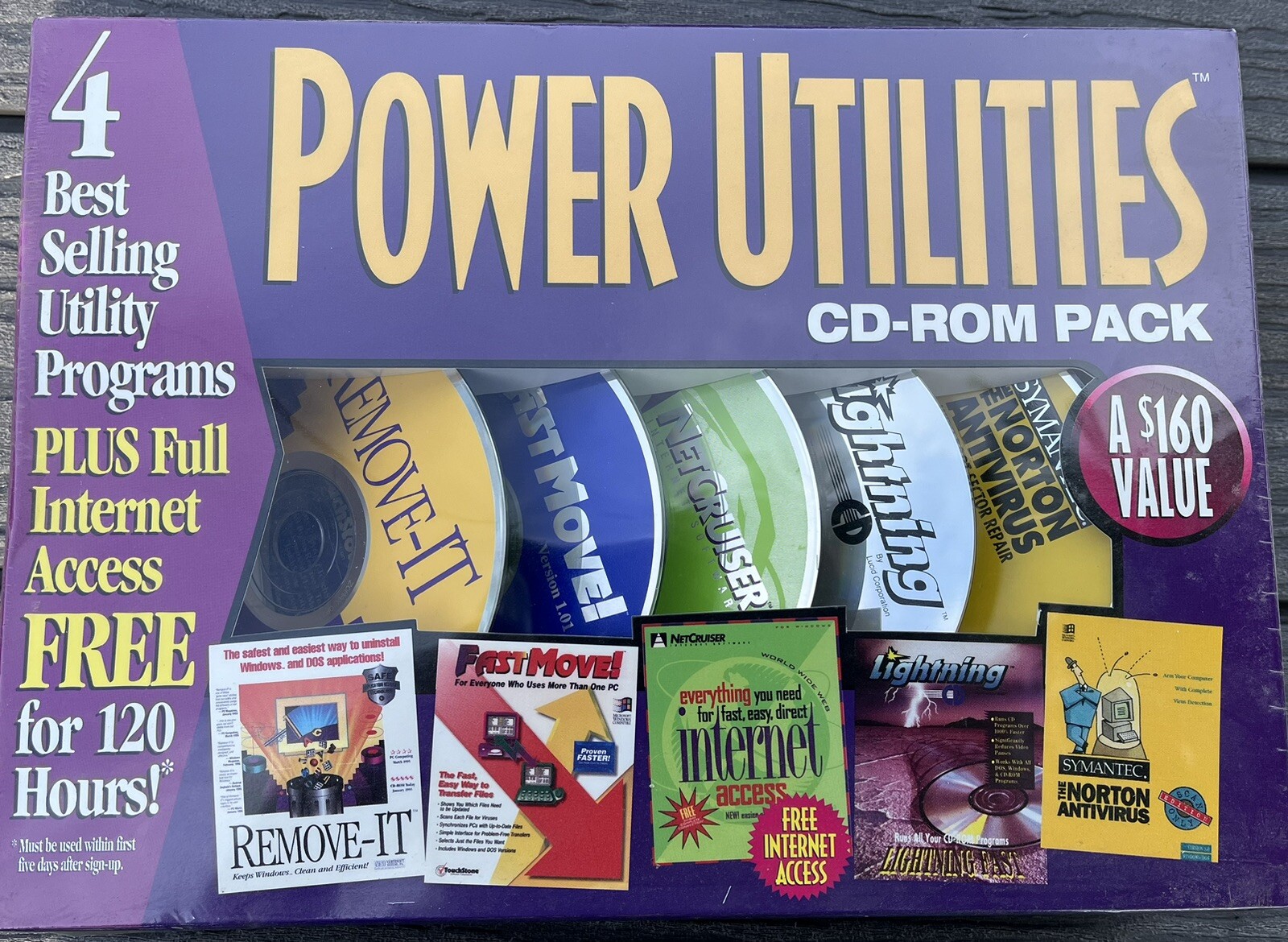 Power Utilities CD-ROM Pack, W 3.1 + / DOS 3.1 / 4.0 +, Slash, 1995, New, Sealed