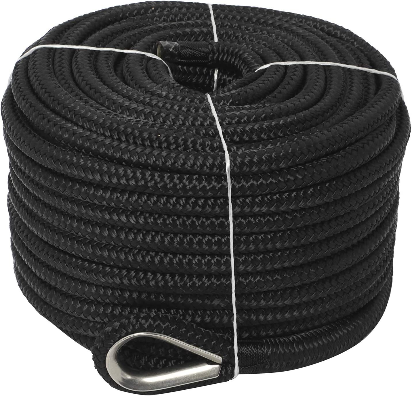 Double Braid Nylon Anchor Rope Dock Line Mooring Rope Tensile Strength:5100 Lbs.