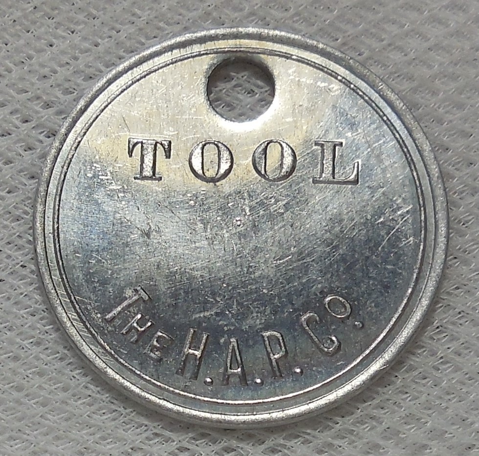 THE H. A. P. CO. ALUMINUM TOOL CHECK