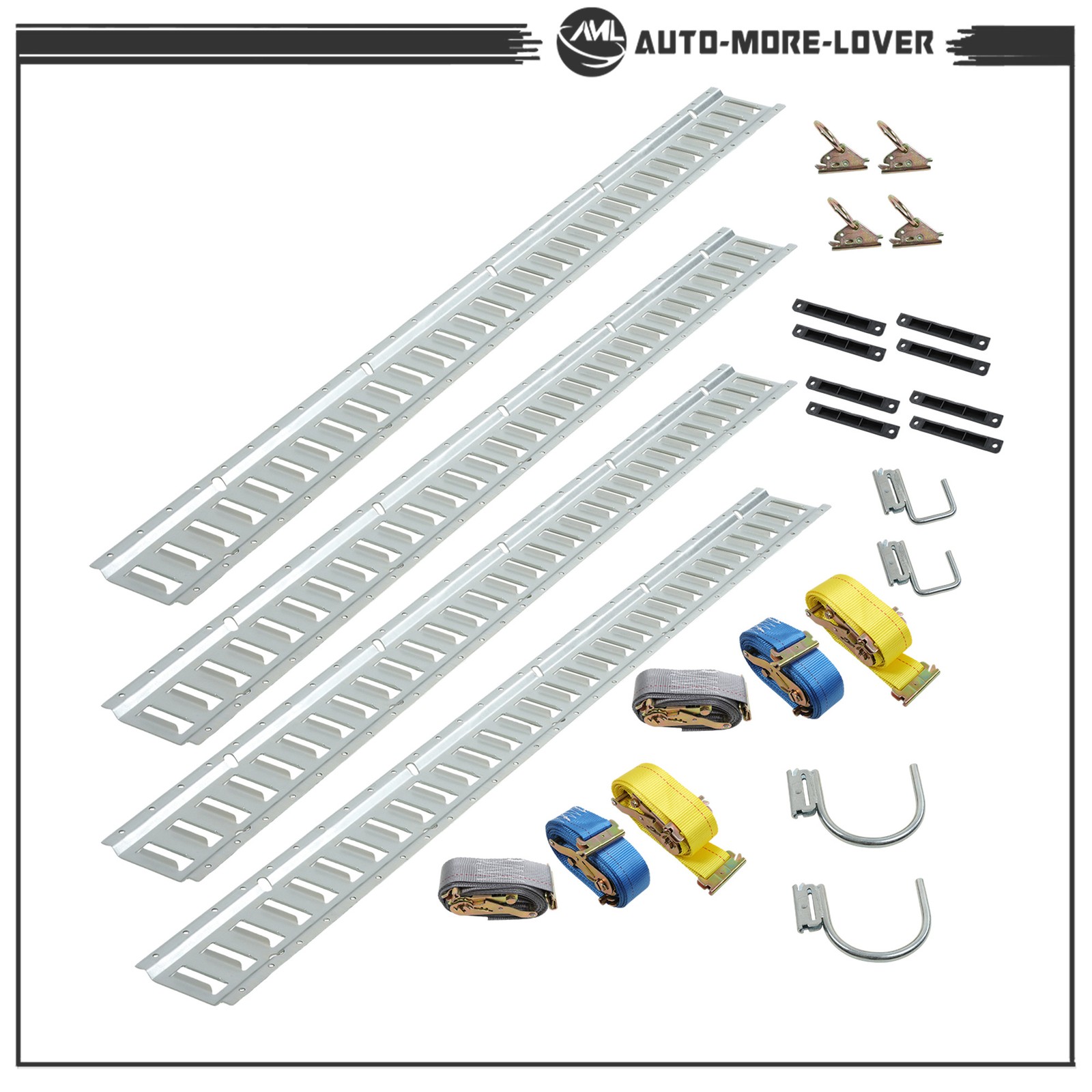 24 Pack Of Silver E Track Tie Down Rails 5 Ft For Logistics Organization Steel