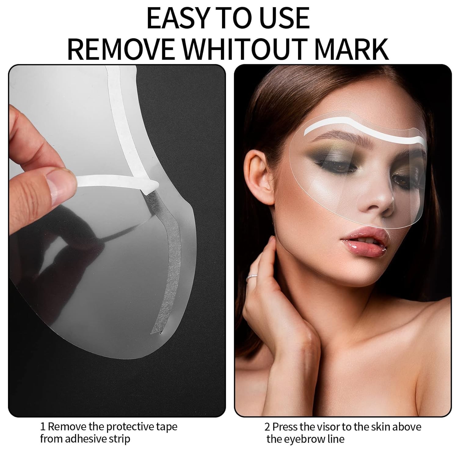 50 Pcs Shower Face Eye Shields, Eyebrow Shield Visors, Eyelash...