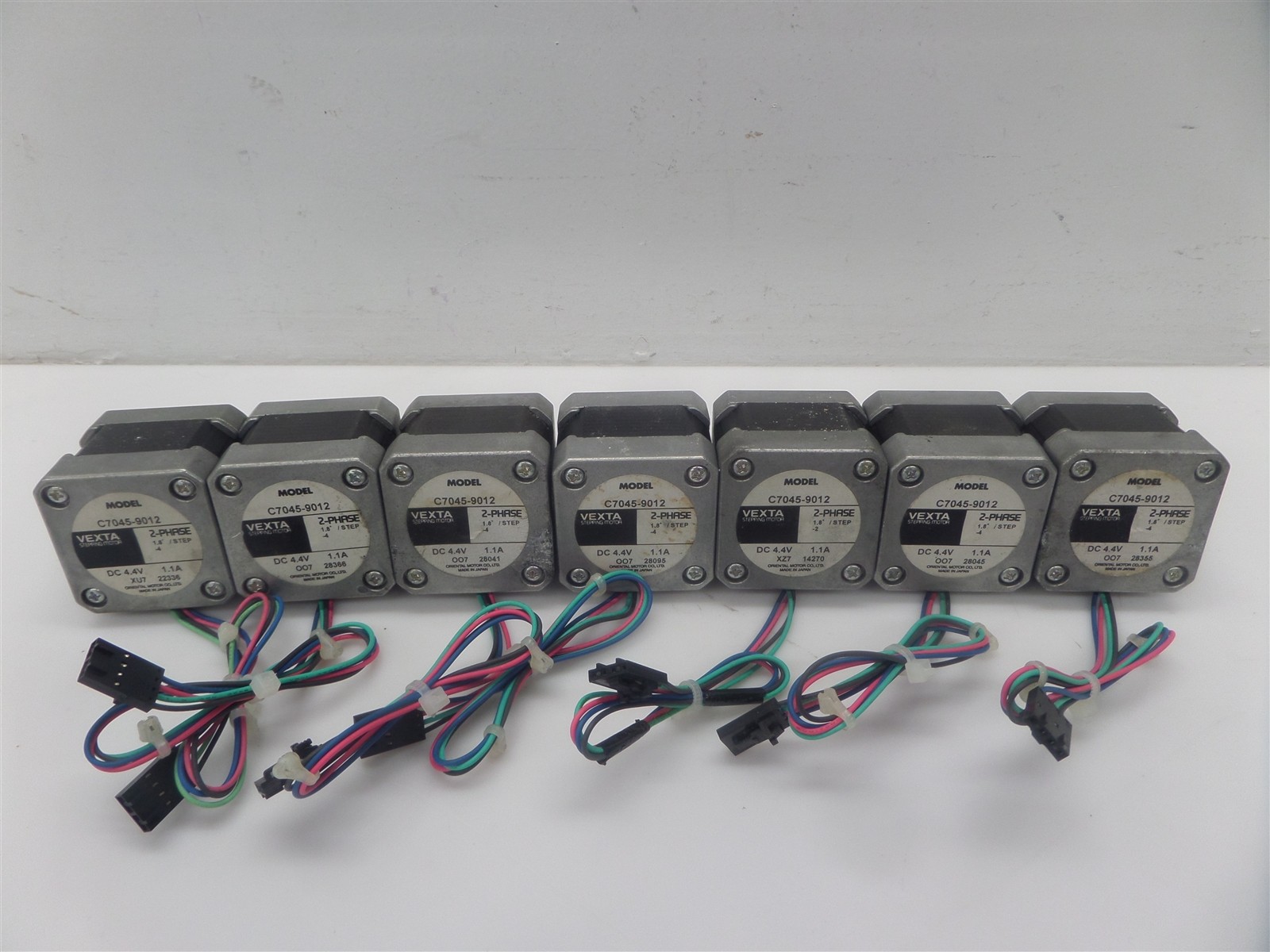 Lot Of 7 Vexta C7045-9012 2-Phase Stepping Motors