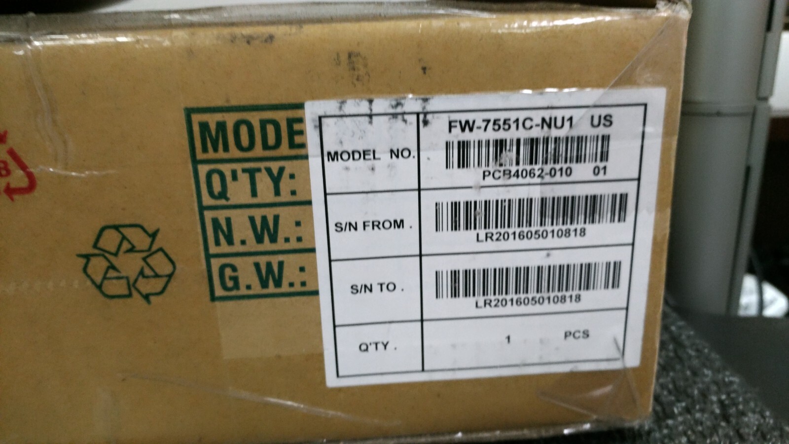 LANNER FW-7551C-NU1 Desktop Network Appliance