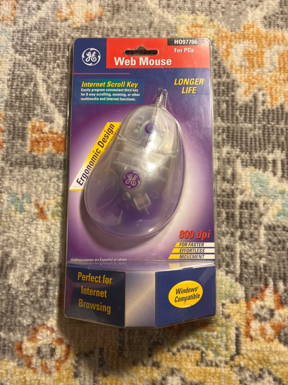 Vintage sealed mouse H097766 purple
