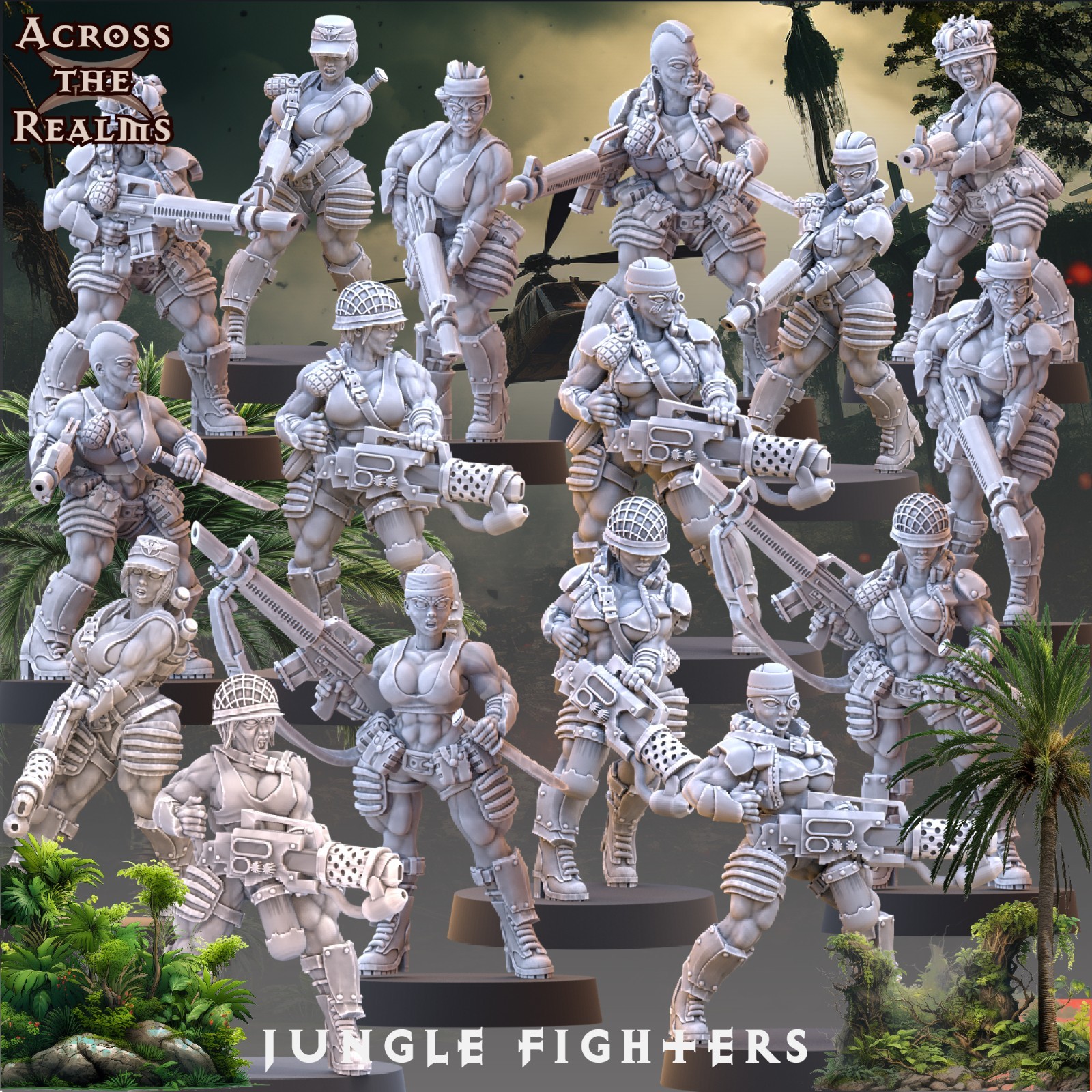 Across the Realms 28mm Jungle Fighters Set