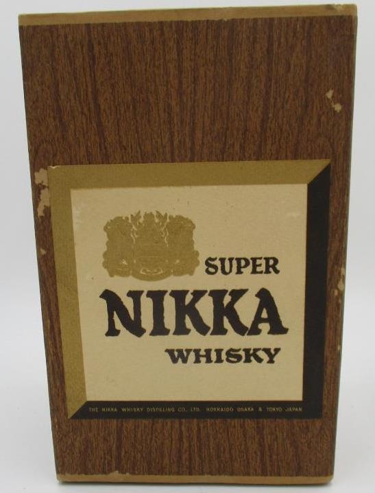 Vintage RARE Super Nikka Whisky Bottle Original Empty Box Bourbon Display