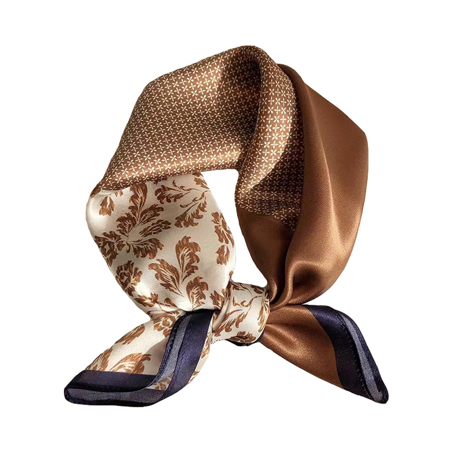 Silk Square Scarf Women 21 Inch Lightweight Neck Head Scarf Printed Wrap