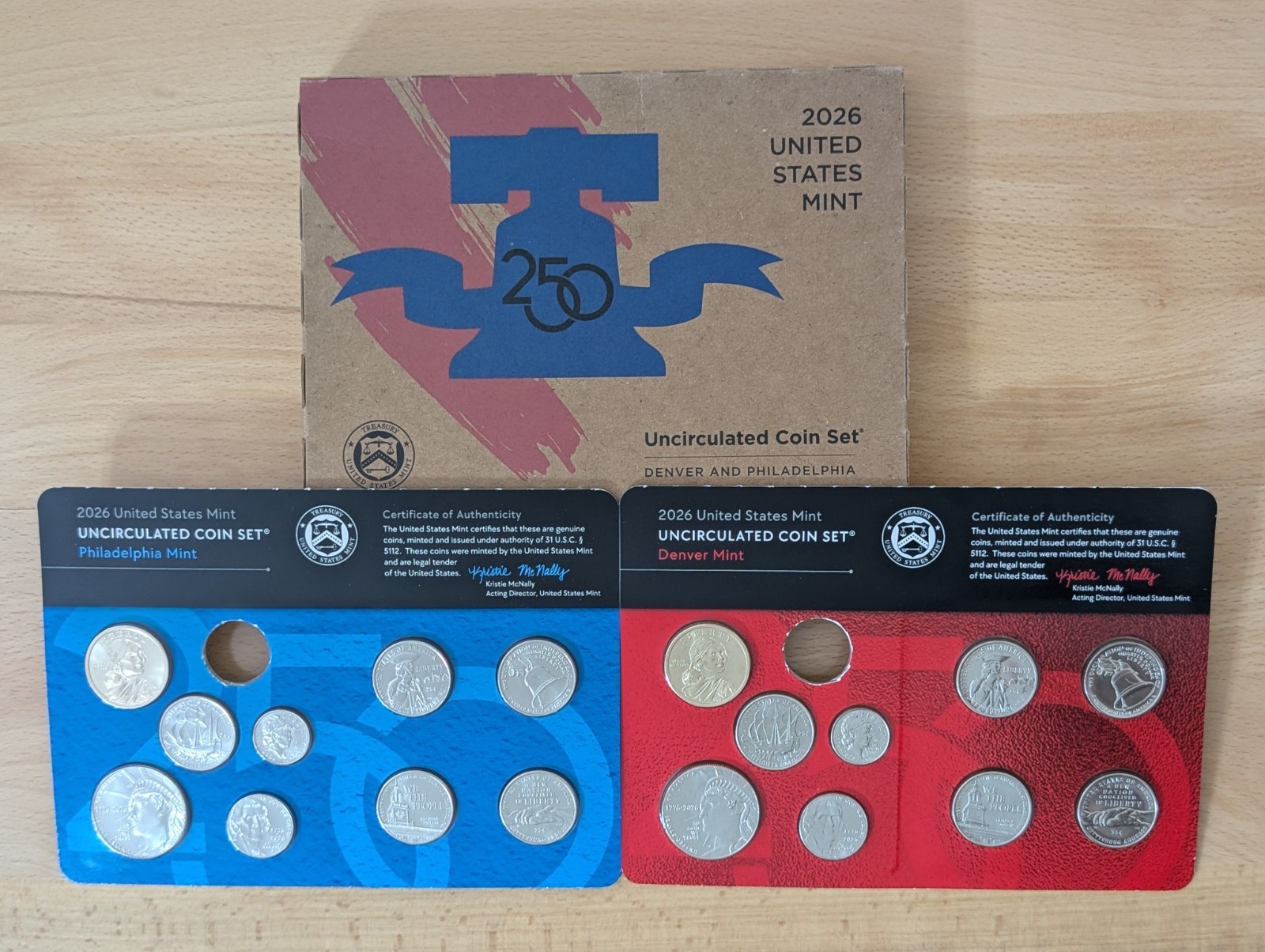 2026 P & D UNITED STATES MINT UNCIRCULATED COIN SET (NO LINCOLN CENTS)