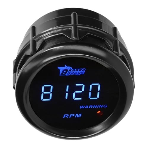Car Tacho Gauge 12V Auto Tachometer Gauge RPM 2" 52mm Meter Blue Light Tacho