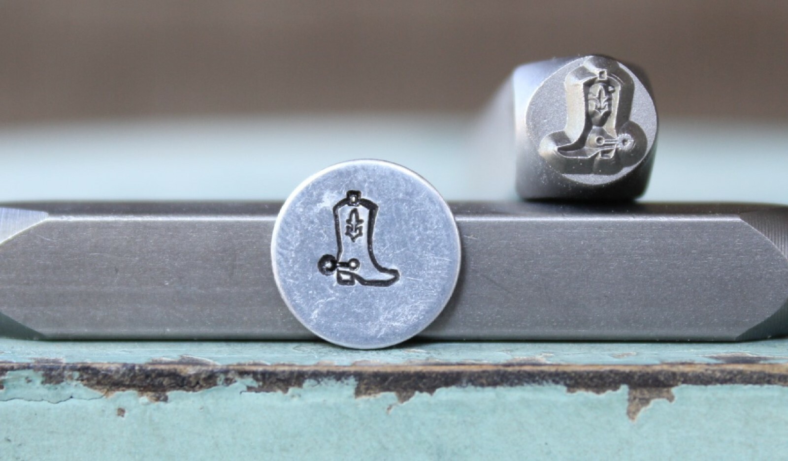 SUPPLY GUY 6mm Cowboy Boot (Right Facing) Metal Punch Design Stamp SGCH-471