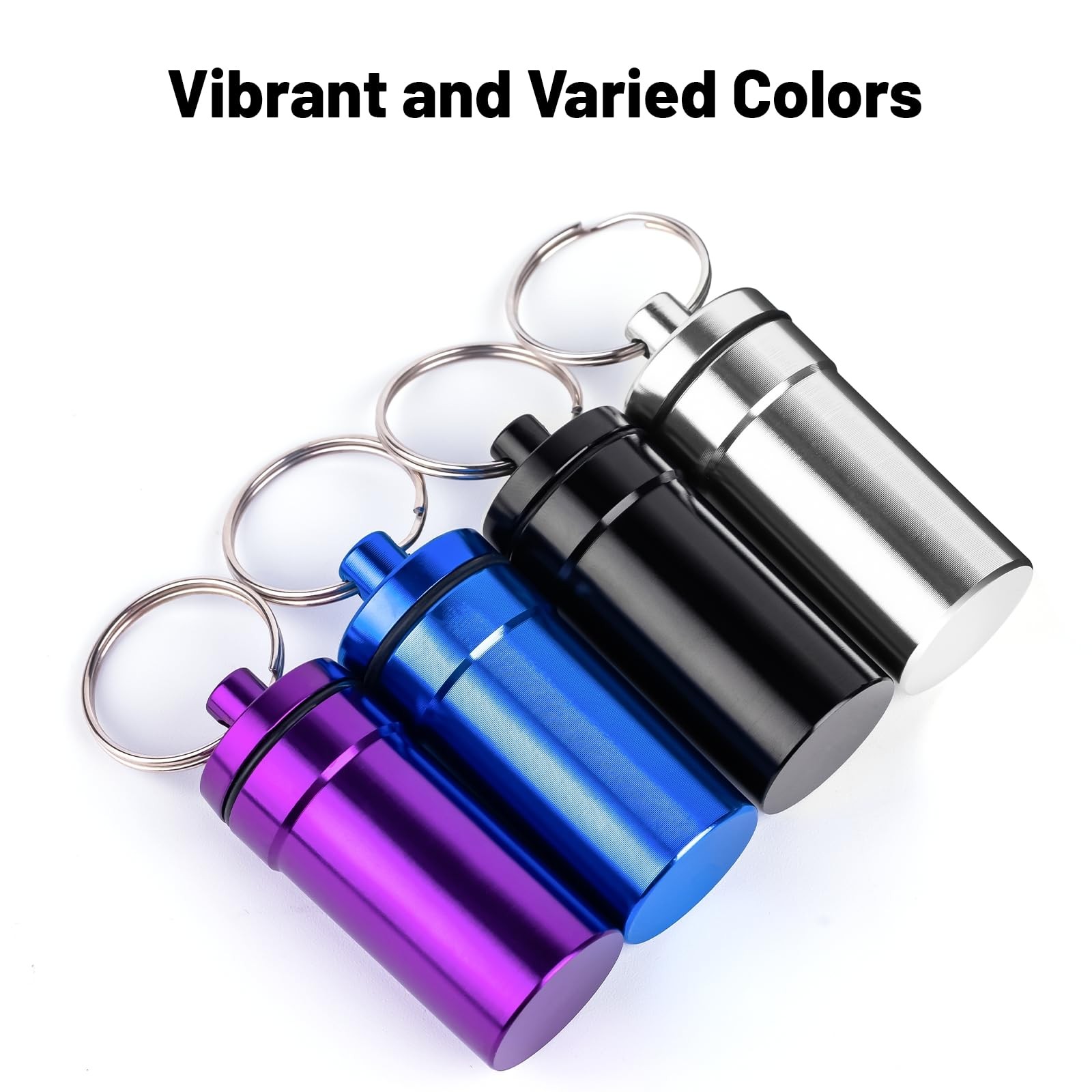 Keychain Pill Holder for Nitroglycerin, 2 Pack Mini Waterproof Portable Trave...