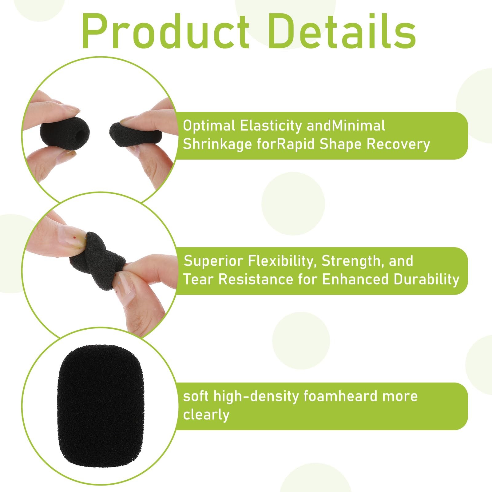 Mini Size Lapel Headset Microphone Windscreen Foam Cover for Headset Lavalier