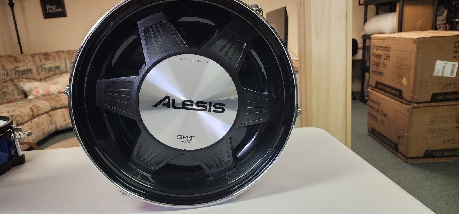 14" Alesis electronic snare drum.