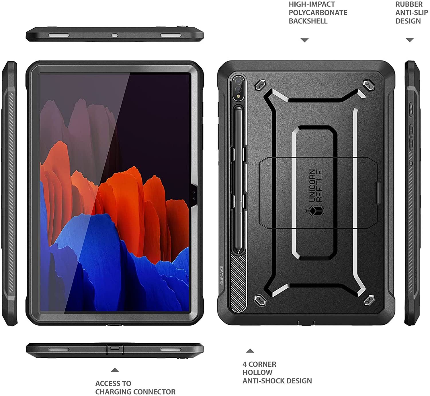 SUPCASE Rugged Heavy Duty Case with Screen Cover For Galaxy Tab S8 Ultra 14.6"