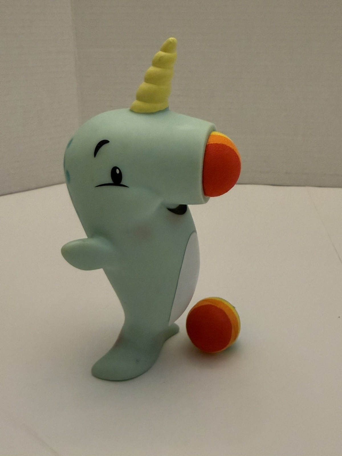 Hog Wild Narwhal Squeeze Popper Toy with 2 Foam Balls