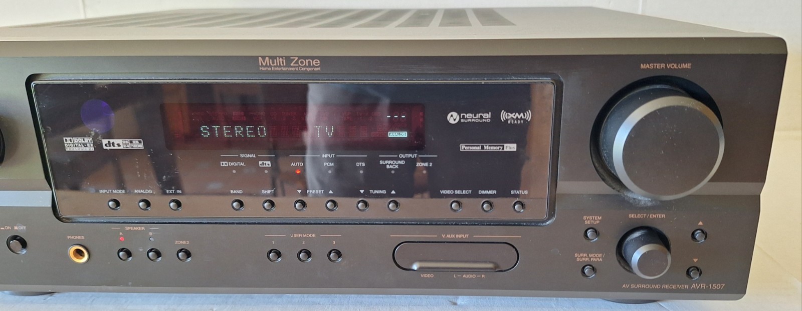 Denon multi zone AVR-1507 AM/FM Stereo Receiver w Remote Bundle