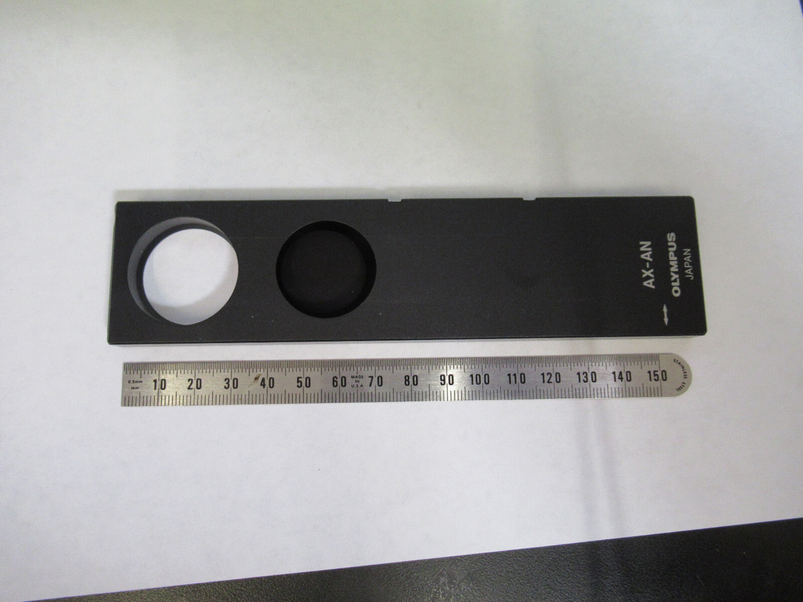 OLYMPUS JAPAN POL POLARIZER ANALYZER SLIDE MICROSCOPE PART AS PICTURED G8-A-79