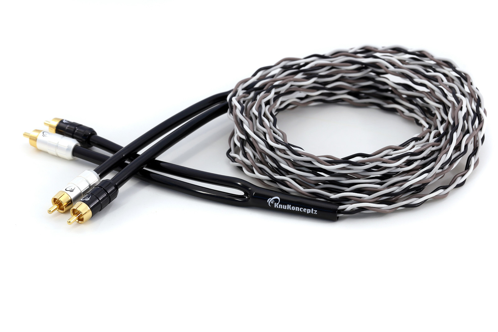 KnuKonceptz Krux Kable 2M Interlaced 3D Copper Twisted Pair RCA Cable 6.5FT