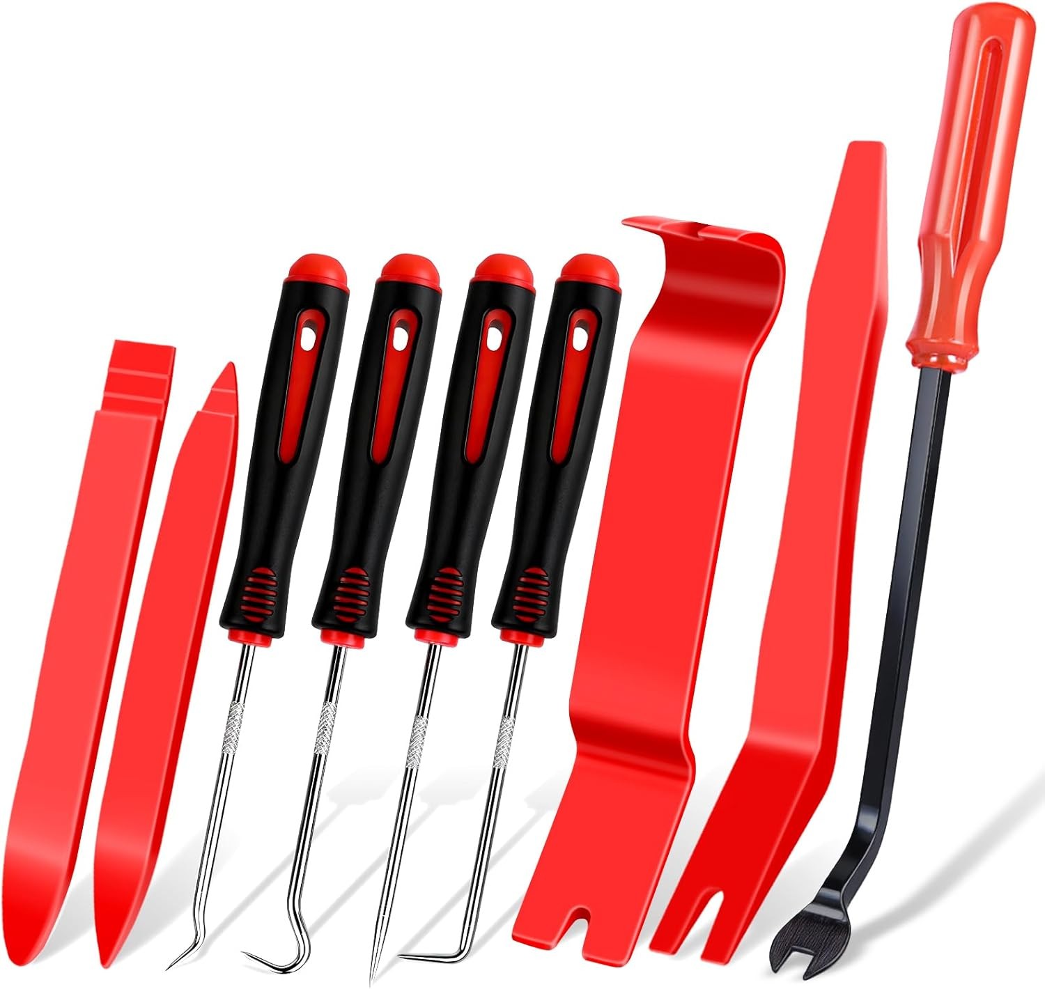 9 Pcs Auto Trim Removal Tool Set - Plastic Pry Tool Kit, Car Door Panel Window C