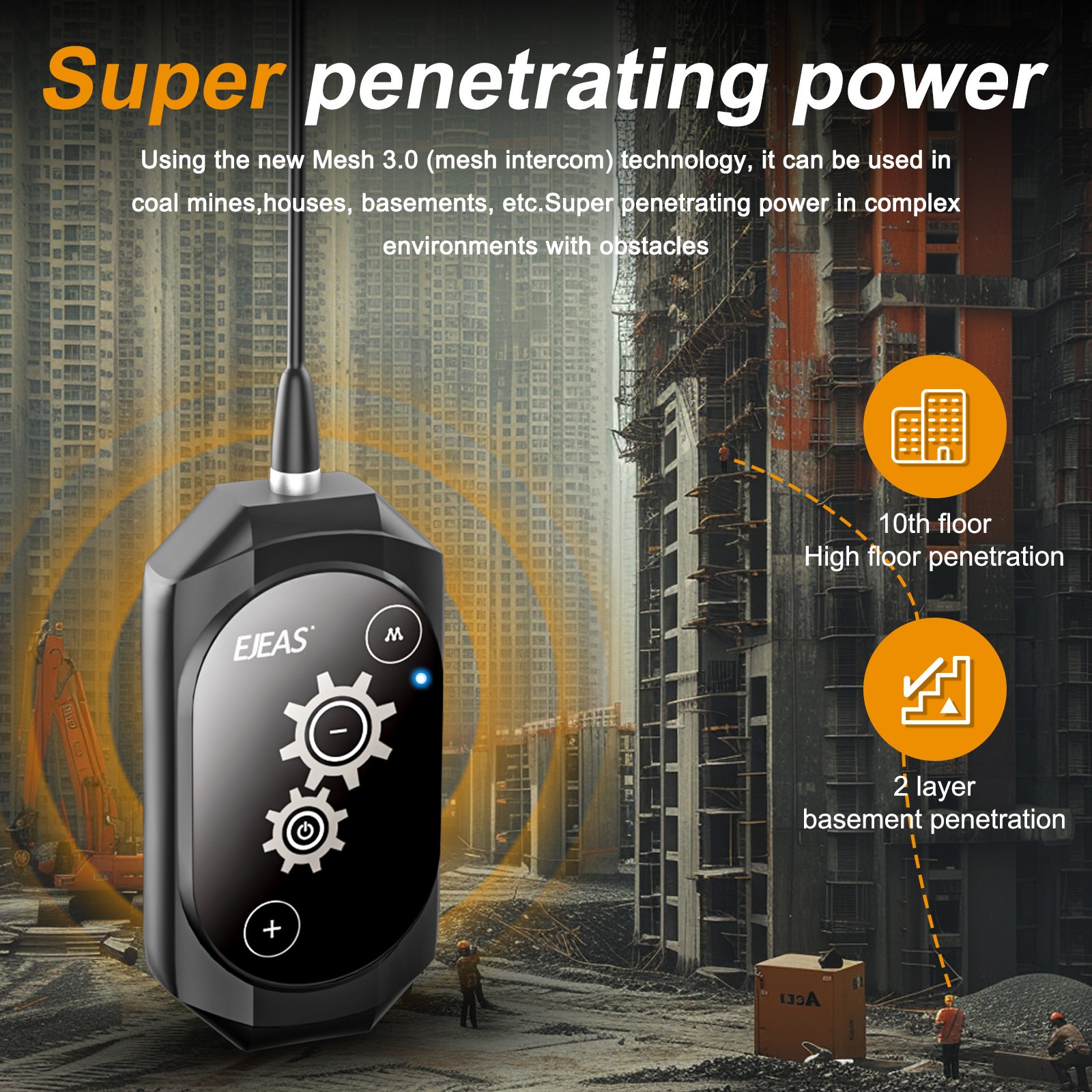 Full Deplux Mesh Bluetooth Intercom Headset Communication System for Industry