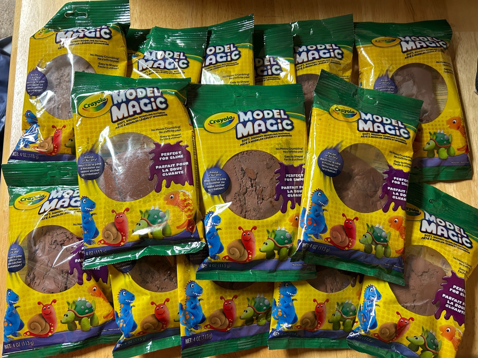 Crayola Soft Nontoxic Model Magic, 4 oz, Earthtone, Lot Of 14