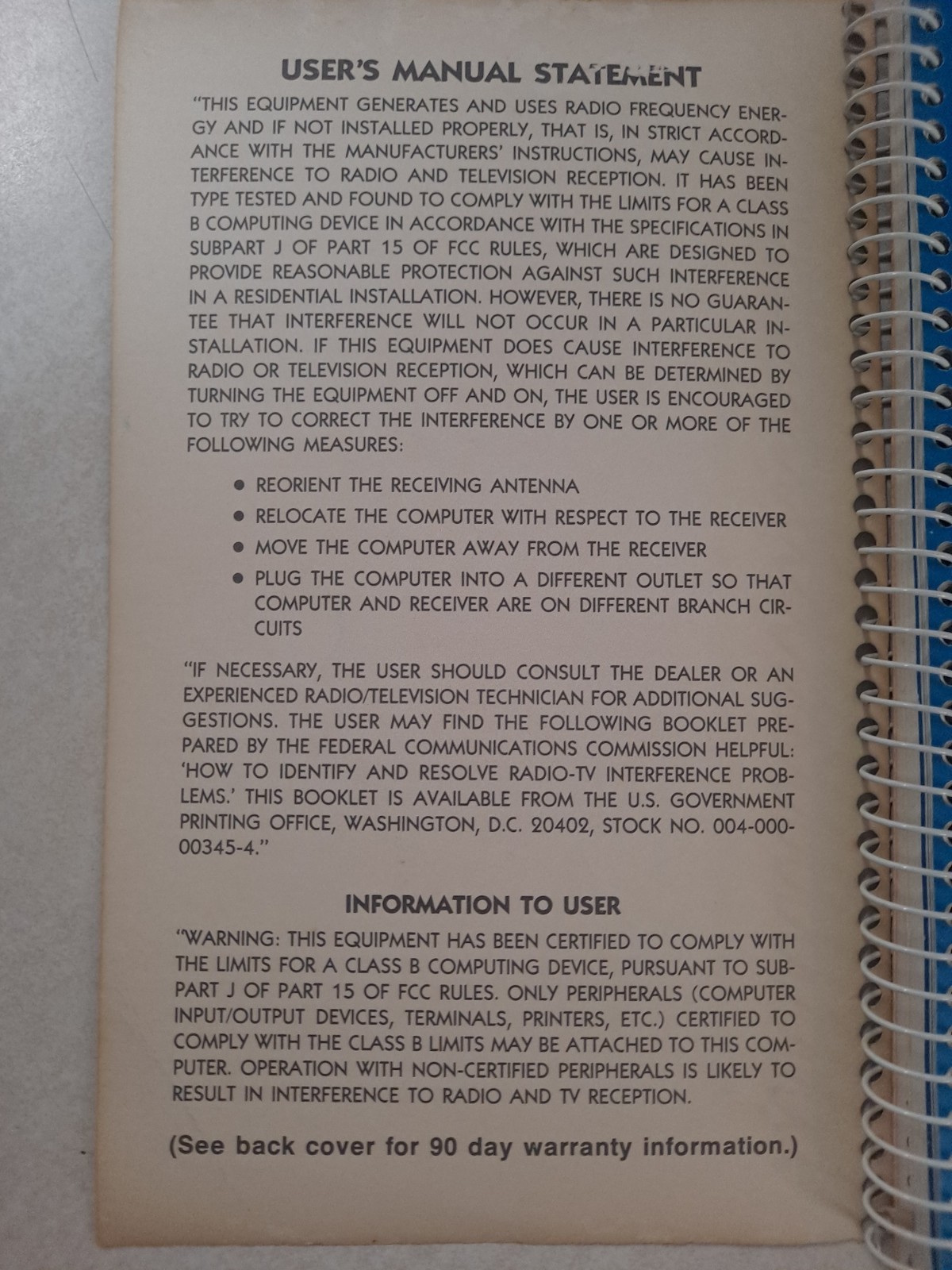 COMMODORE 64 User's Guide Book First Edition 6th Print 1983 Owners Manual