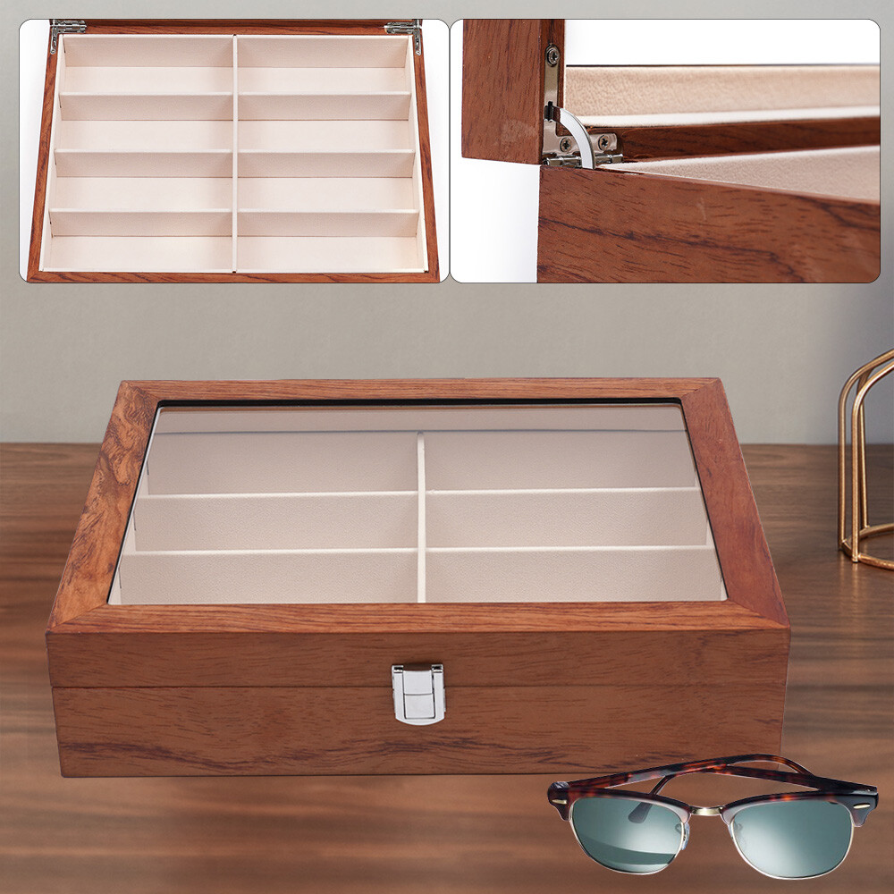 Multi Sunglasses Organizer for Women Men Eyeglasses Eyewear Display Case 8-Slots