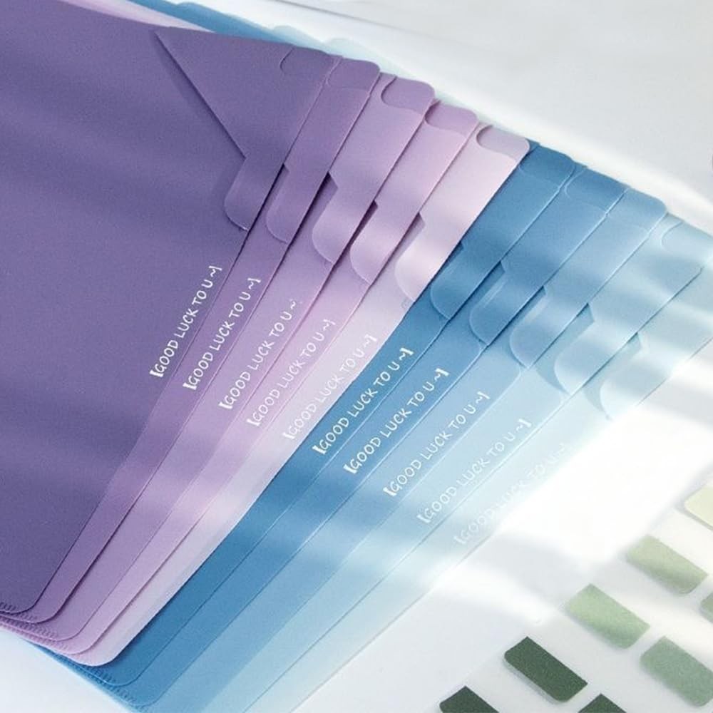 Plastic Folders Sleeves,Gradient Colors Project Pockets Plastic Sleeves,Docum...
