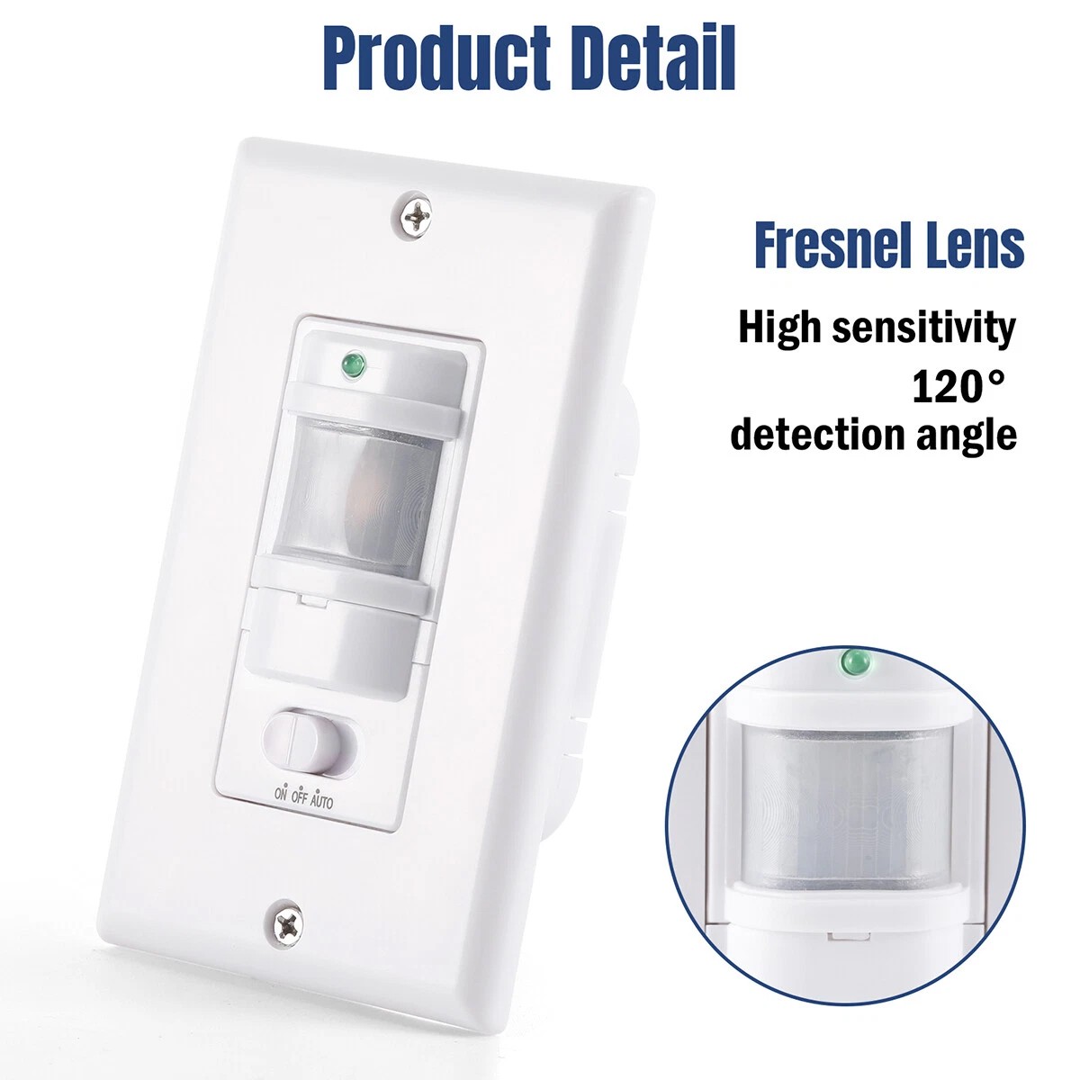 1PCS Automatic PIR Occupancy Motion Sensor Light Switch Auto On/Off Infrared US
