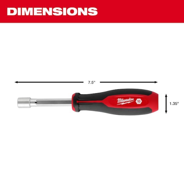 Milwaukee Tool 48-22-2448 Nut Driver Set, Pp Handle, 7 Pcs