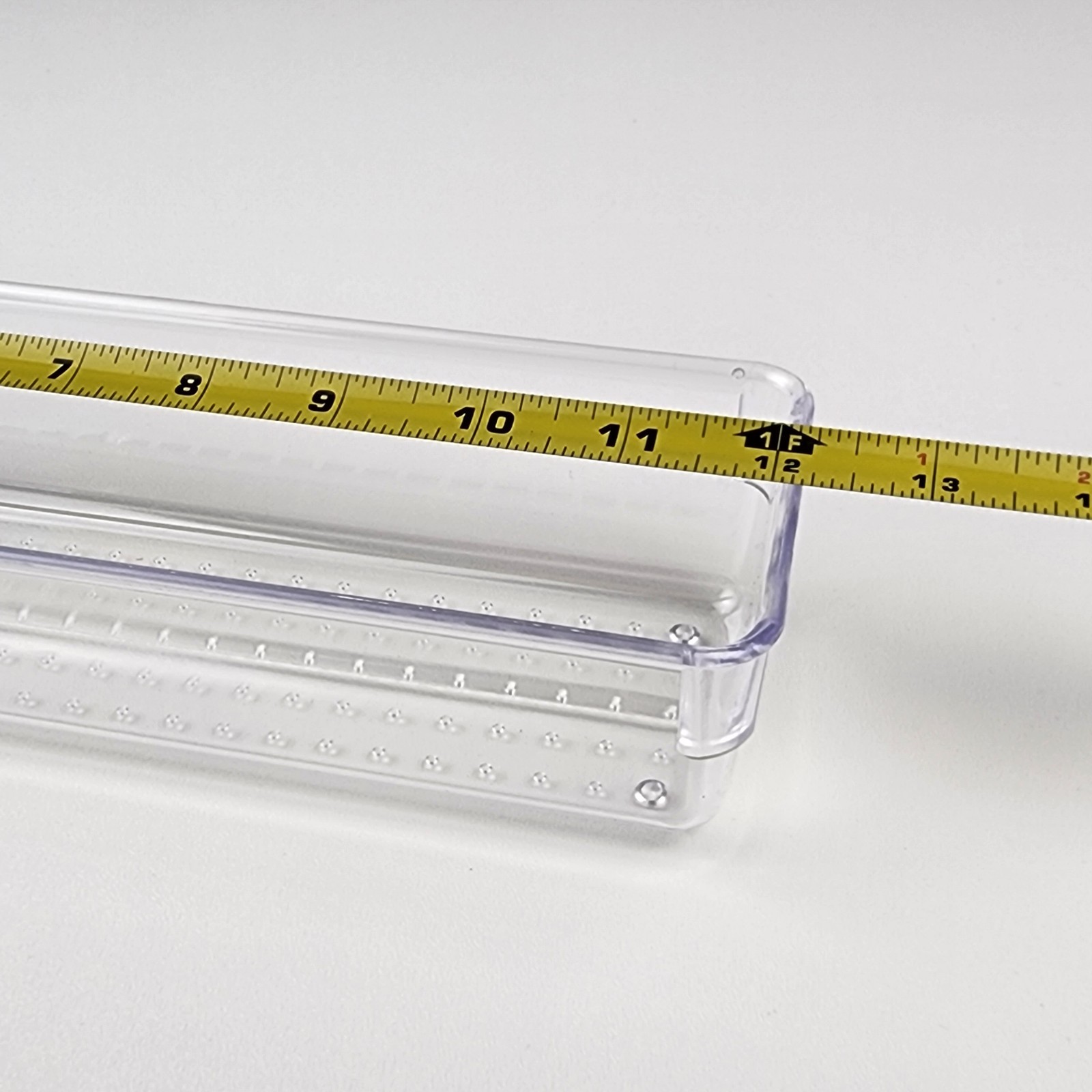 2-Pack Linear Clear Drawer Organizer Trays, Storage Bins - Kitchen Bathroom