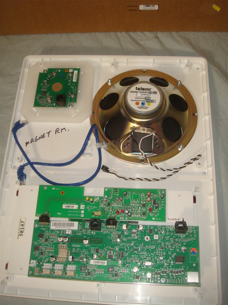 TELECOR ESERIES E2444-LD-MA DISPLAY CALENDAR CLOCK SPEAKER STROBE (l2)- READ!