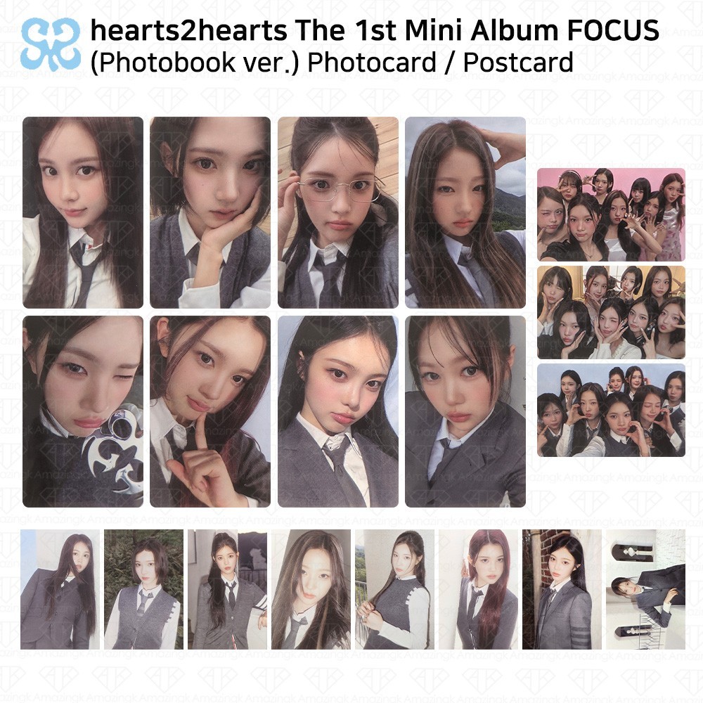 Hearts2Hearts 1st Mini Album FOCUS Photobook ver. Photocard H2H KPOP K-POP