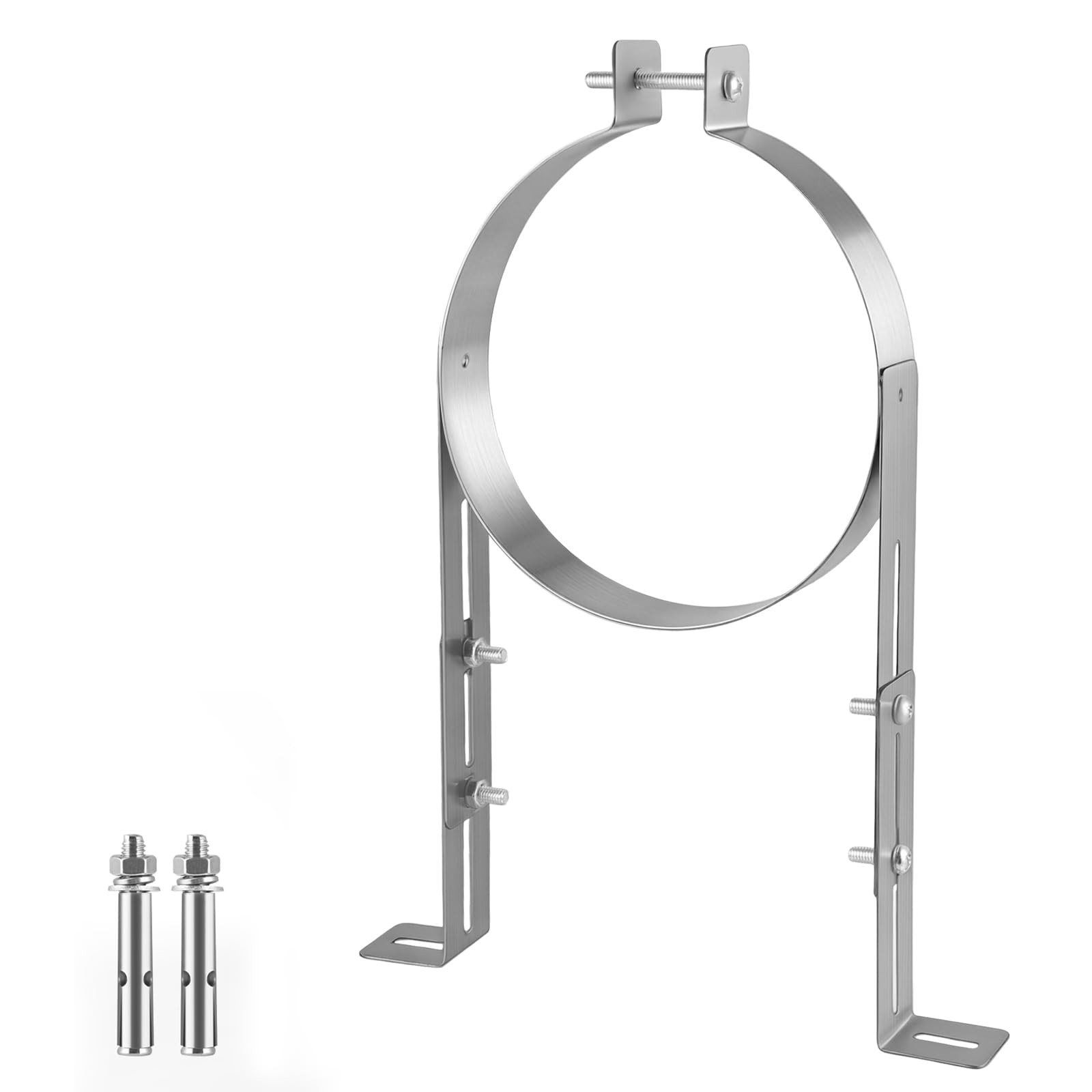 Fardtry 6 Inch Chimney Pipe Support Bracket, 304 Stainless Steel Stove Silver
