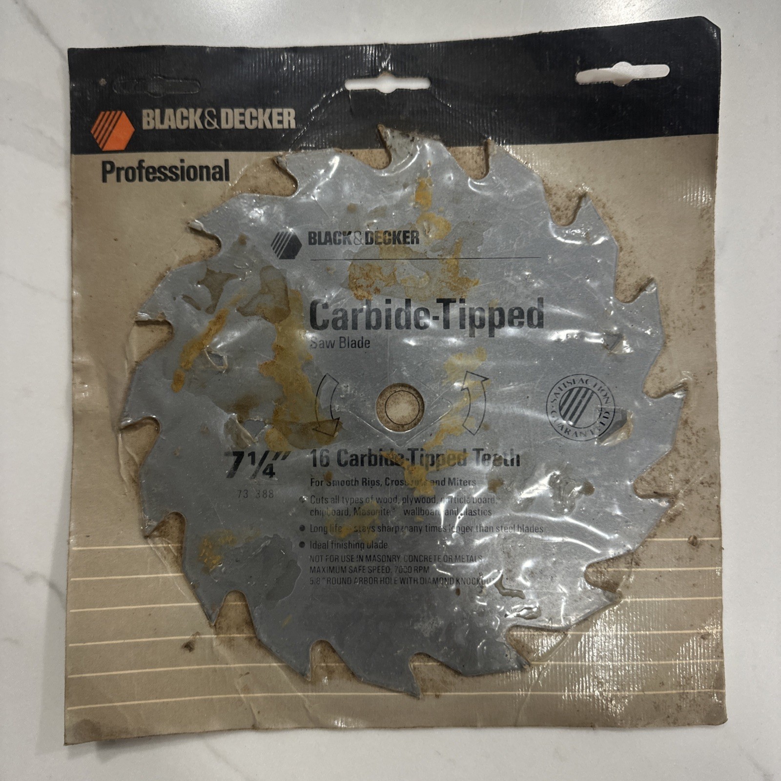 Black & Decker 73-388  7-1/4" x 16 Tooth Carbide Circular Saw Blade NOS England