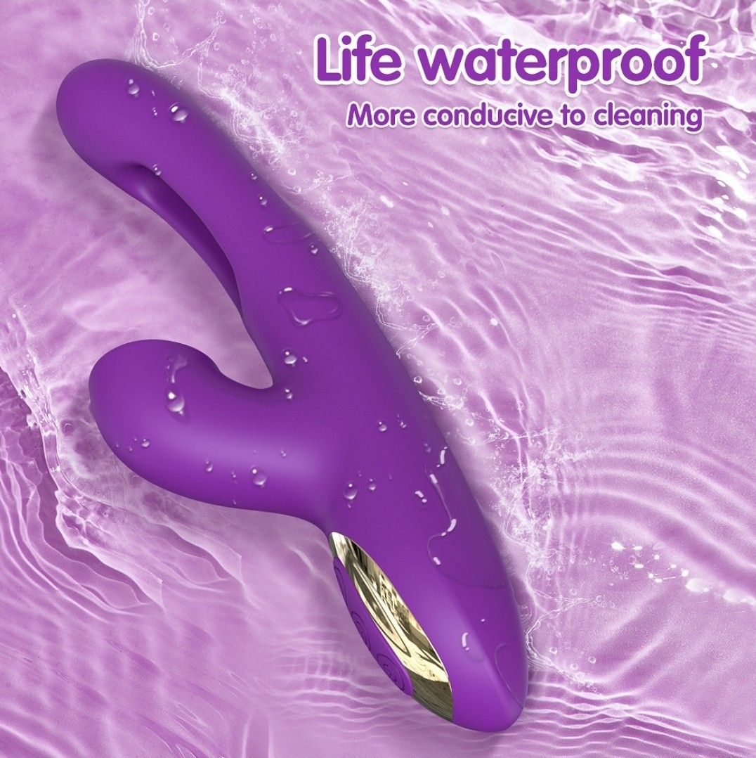 Silicone Full Body Flapping Tapping Massager Vibrating USB Rechargeable