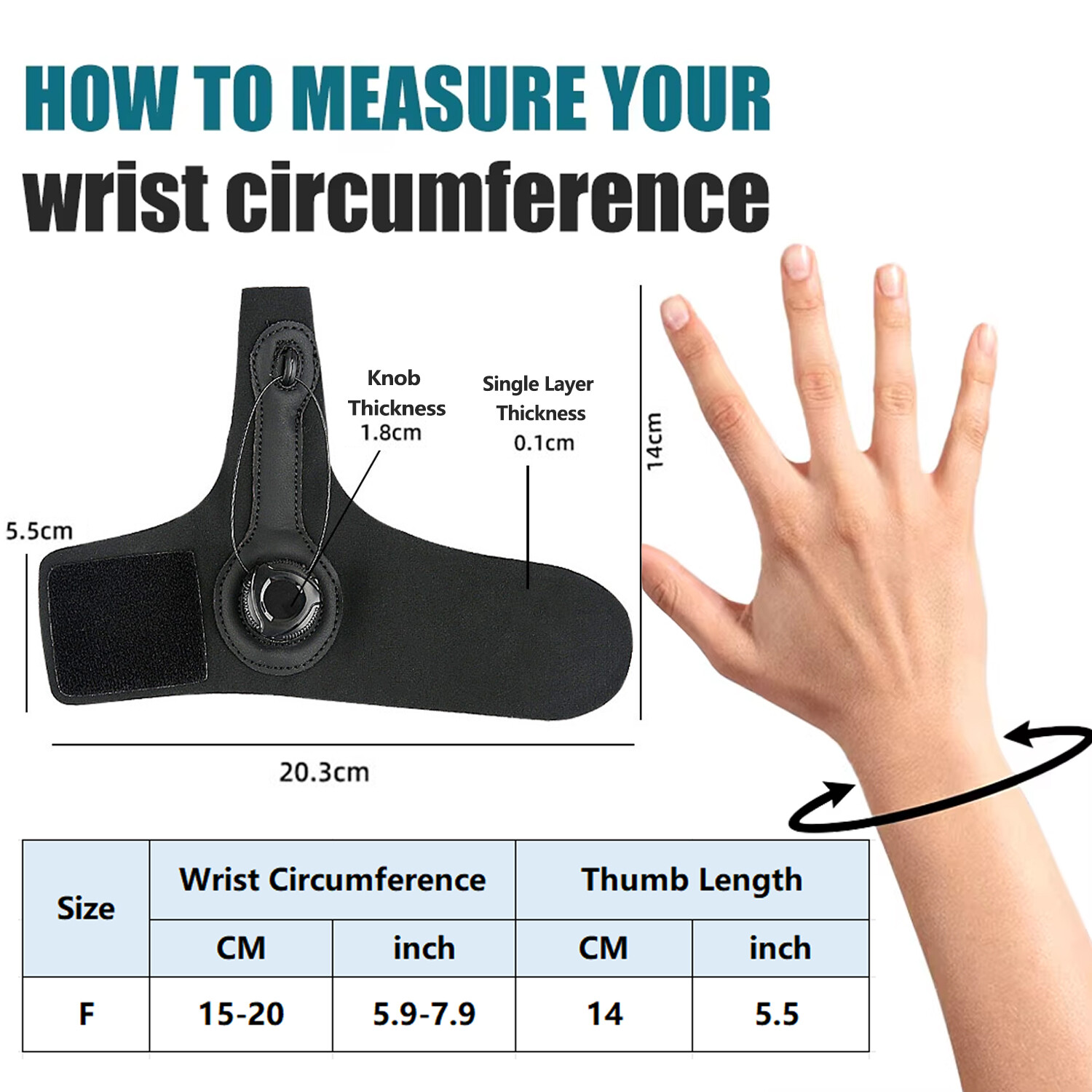 Universal Thumb Splint Support Brace Left Right Wrist Hand Support Pain Relief
