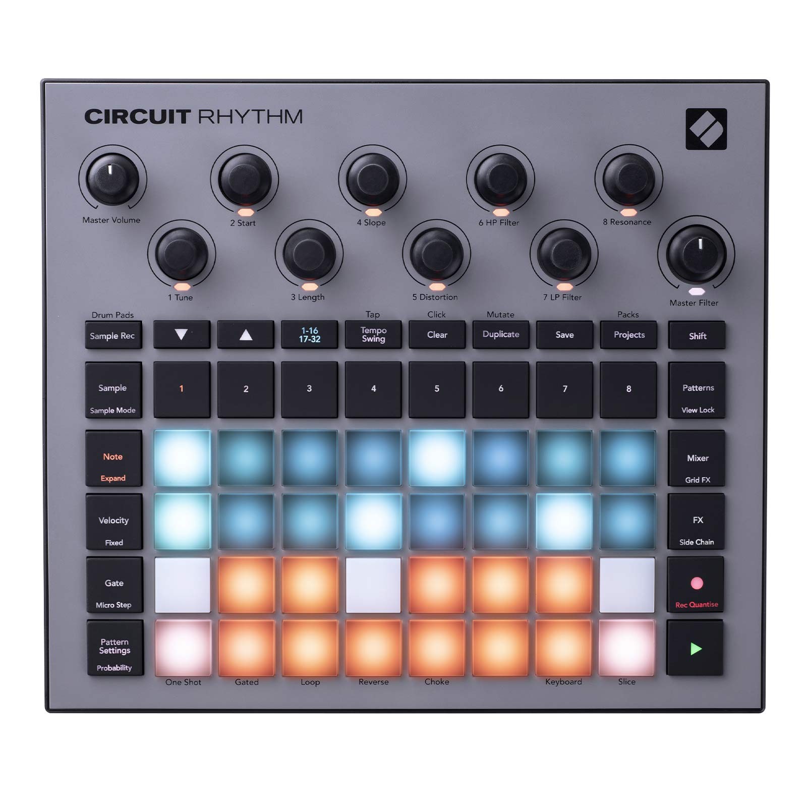 Novation Circuit Rhythm Audio Recording Beat Sample-Based Groovebox w Case