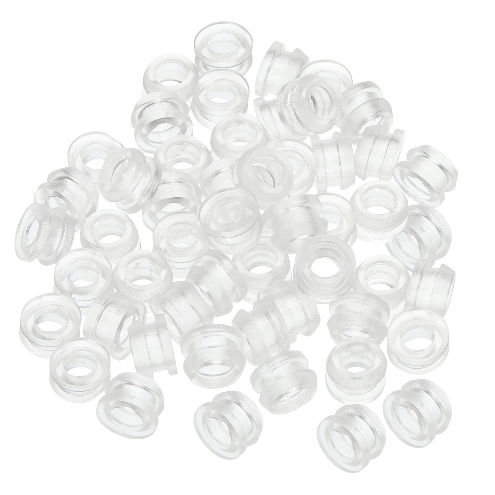 50 PCS ID 6mm Mount Dia 7.5mm Height 7mm Clear Rubber Wiring Gasket Protector