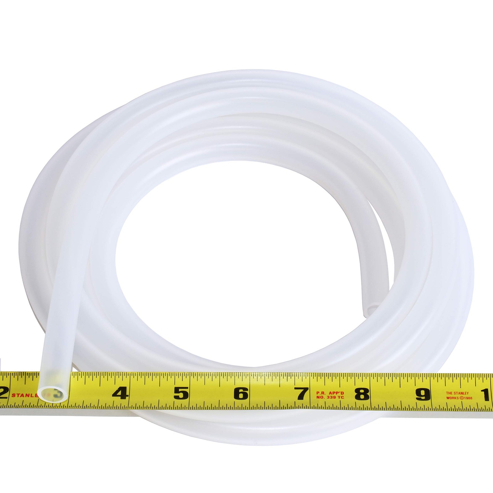 Pure Silicone Tubing - 3/8" ID x 1/2" OD - High Temp 5 Feet, Translucent