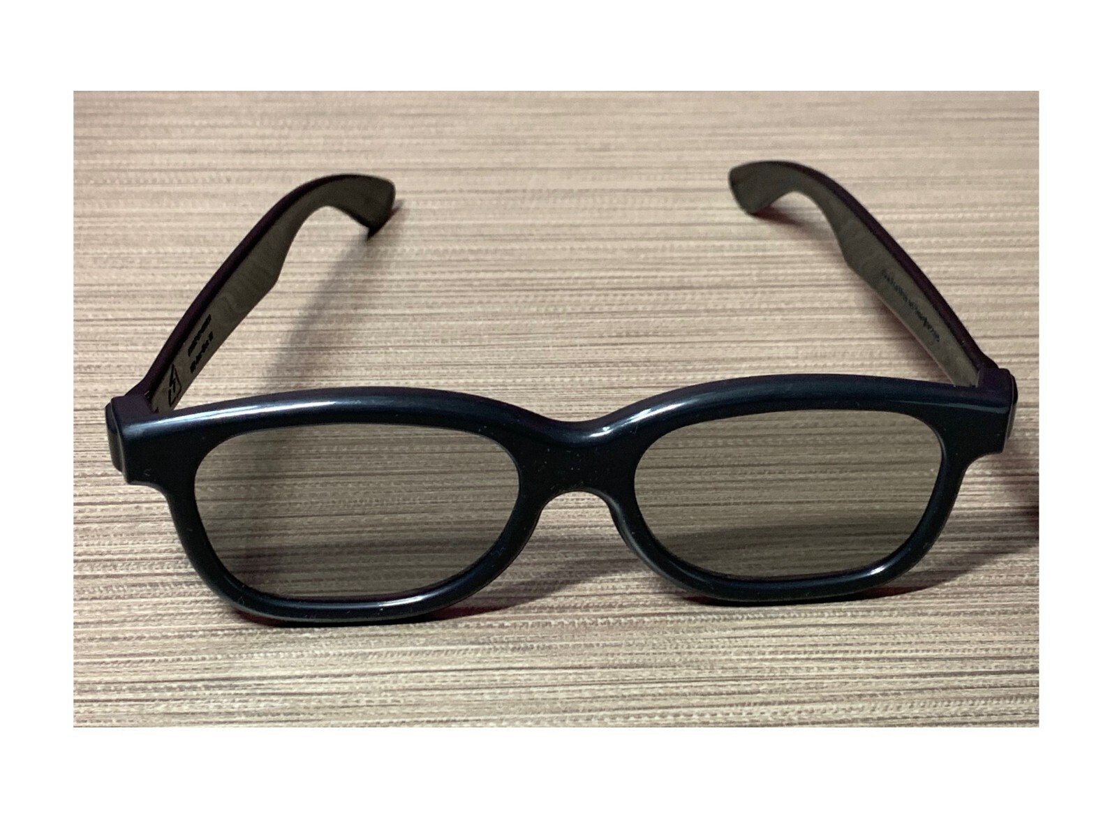 LOT OF 2 "REAL D" 3D GLASSES ONE SIZE FITS ALL YOUTH BLACK