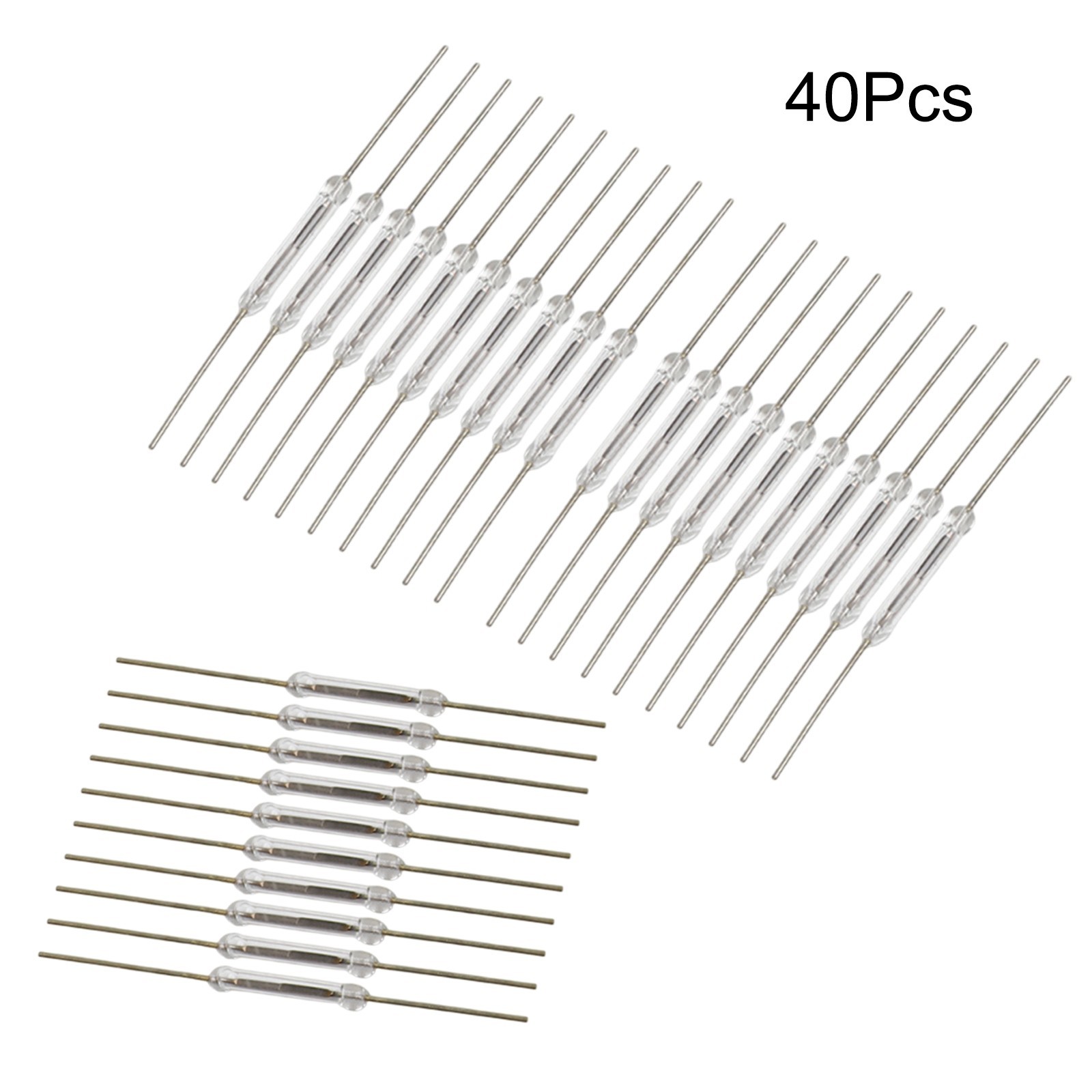 Pack Of 40 Glass for reed Switches Low Voltage Normally Open NO 2Pin for 2 X 14