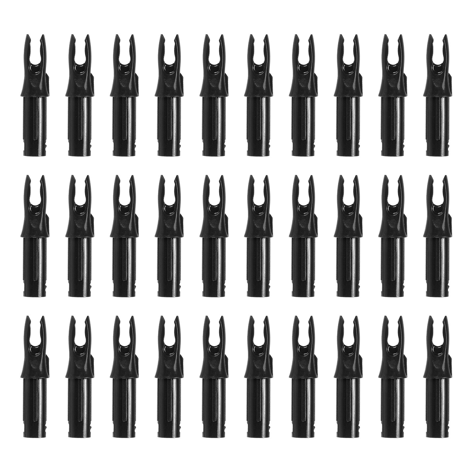 30 Pack Archery Arrows Nocks 6.2mm Plastic Insert Arrow Nock Black