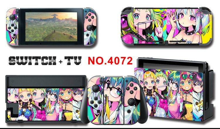 Vinyl Decal Skin Sticker Protector for Nintendo Switch Lovely Anime Girl #4072
