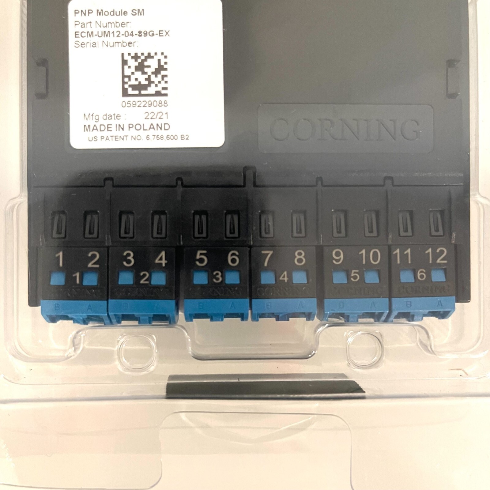 Corning ECM-UM12-04-89G-EX Edge Universal Module 12F LC Duplex/MTPA EXACT