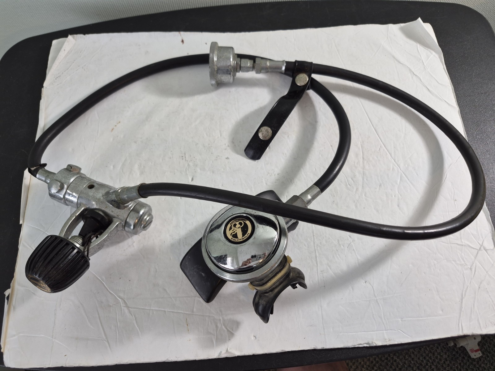 Vintage Aqualung Calypso VI Scuba Diving 1st, 2nd Stage Regulator Set