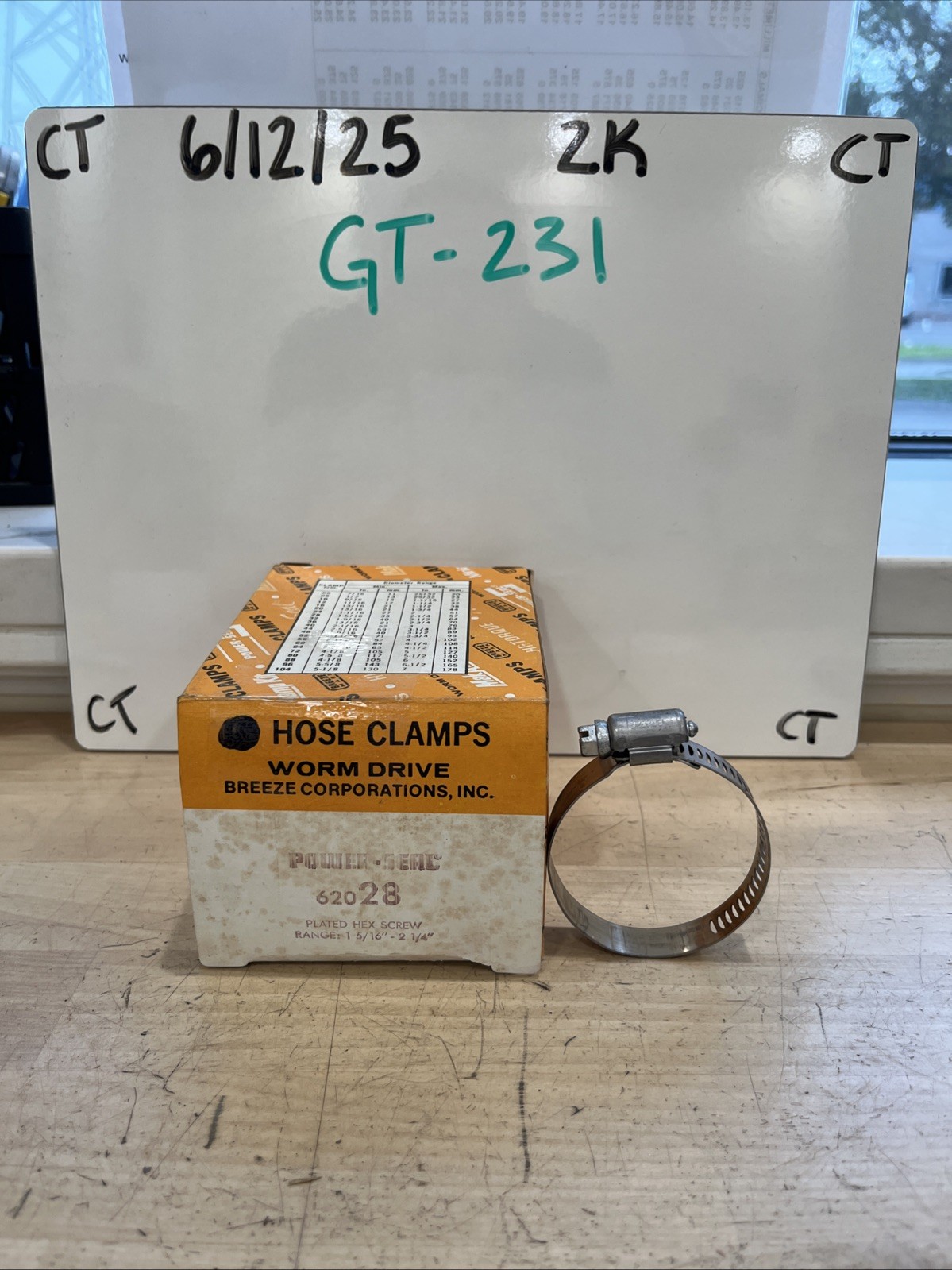 Worm Drive Breeze Corp Hose Clamp 620-28 # 28