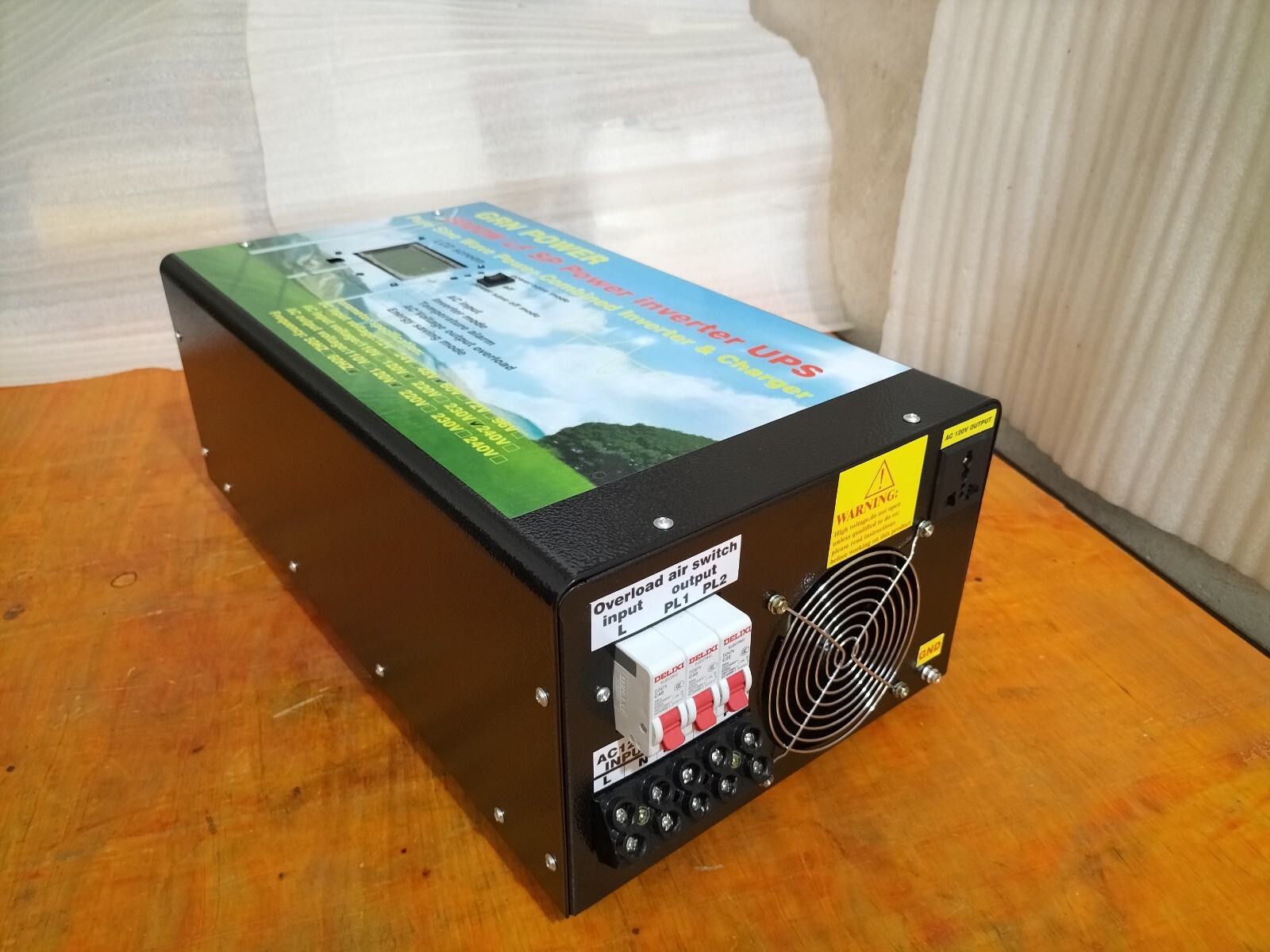 Off Grid 8000W LF Pure Sine Wave Power Inverter DC 24V-AC 110V/220V/charger/LCD