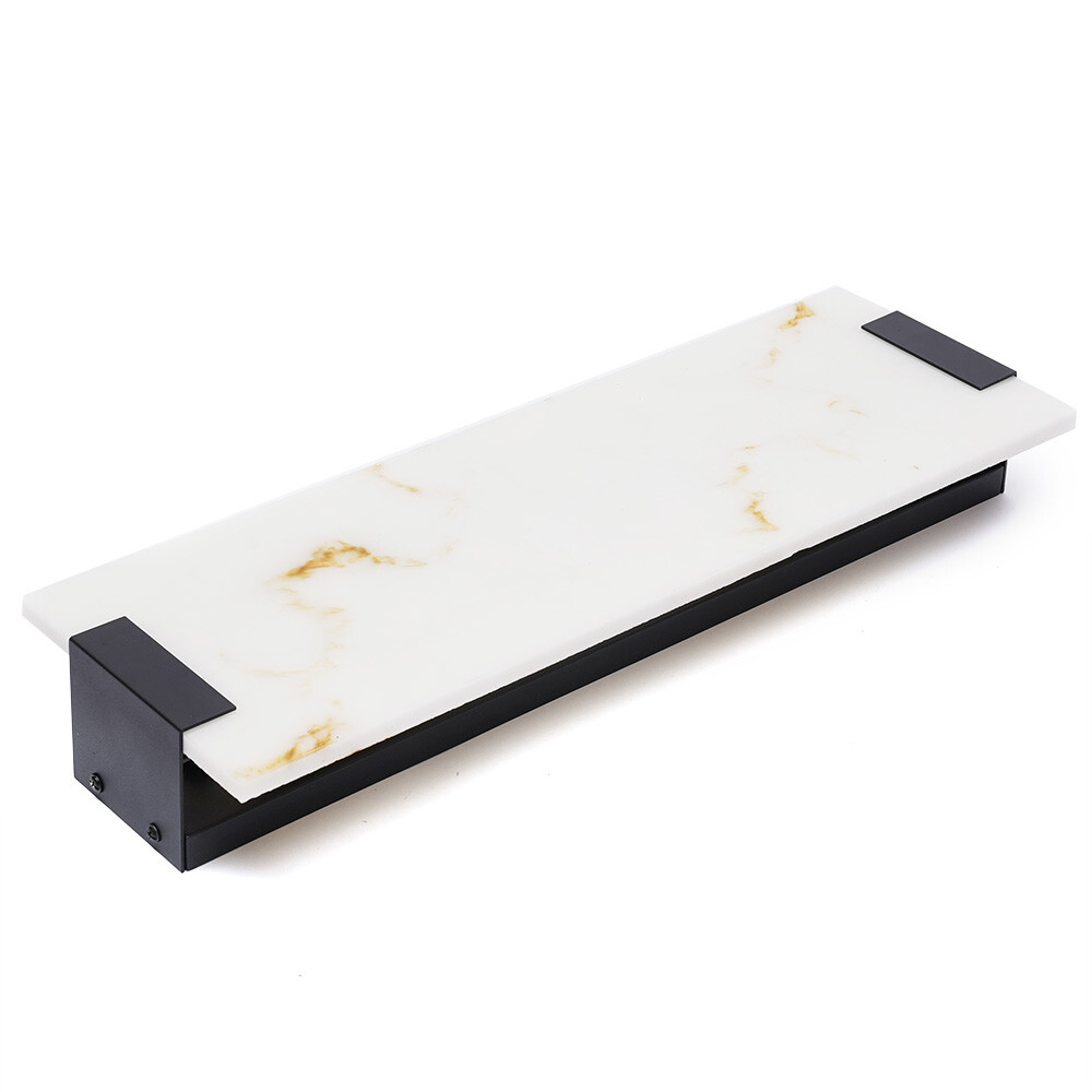 Marble Wall Light Hand Carved Alabaster Rectangular Sconce LED Indoor Wall Lamp
